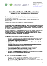 Gesprächsleitfaden Mediation Gesprächsleitfaden Mediation